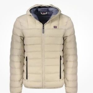 Men's Cream Puffer Jacket